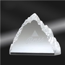 Clearaward Mountain Peak Optical Crystal Achievement Award 6 3/4 in