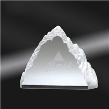 Clearaward Mountain Peak Optical Crystal Achievement Award 5 1/2 in
