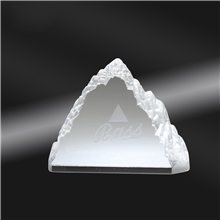 Clearaward Mountain Peak Optical Crystal Achievement Award 4 1/4 in
