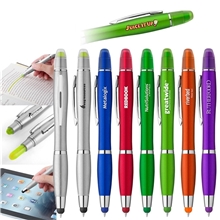 Curvaceous Metallic Stylus Highlighter Pen