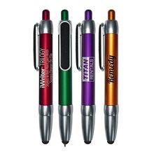 iWriter(R) Trilogy - Stylus Ball Point Pen with Screen Cleaner - Black Ink