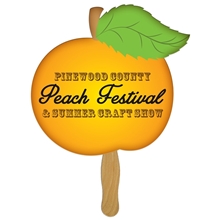 Peach Recycled Hand Fan - Paper Products