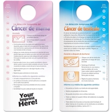 Shower Card - Early Detection For Breast / Testicular Cancer (Spanish)