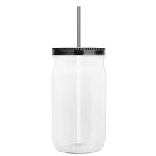 27 oz Tritan(TM) Clear Mason Jar with Lid and Straw