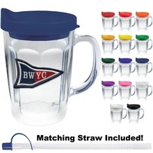 14 oz Thermal Dual Walled Travel Mug - Embroidered Emblem