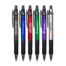Tracker Ball Point - Retractable Pen With Rubber Grip