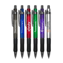 Tracker Ball Point - Retractable Pen With Rubber Grip