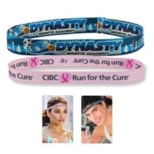 MARATHON 1/2 Headband Stretchy Elastic Dye Sublimation Headbands - PhotoImage (R) Full Color Imprint