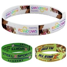 WRIST TWIST 3/4 Stretchy Elastic Dye Sublimation Wristbands - PhotoImage (R) Full Color Imprint