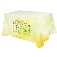 All Over Full Color Dye Sub Table Cover - flat poly 4- sided, fits 4 table