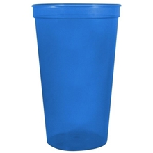 22 oz Smooth Walled Plastic Stadium Cup With Automated Silkscreen Imprint