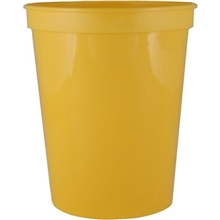 16 oz Smooth Walled Plastic Stadium Cup with Automated Silkscreen Imprint