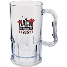 11 oz Plastic Fluted Beer Mug with Handle