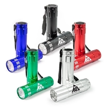 9 LED Flashlight With Strap