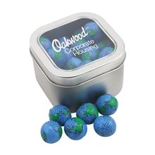 Window Tin with Chocolate Globes