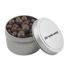 Round Tin with Chocolate Raisins
