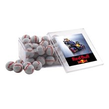 Acrylic Box with Chocolate Baseballs