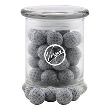 Jar with Chocolate Golf Balls