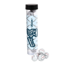 Tube with Chocolate Baseballs