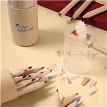 12- Piece Colored Pencil Set In Tube With Sharpener
