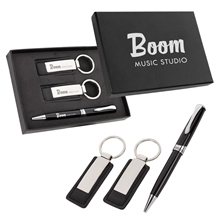Executive Pen And Leatherette Key Tag Box Set