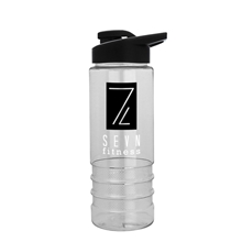 Salute - 24 ozTransparent Bottle with Drink - Thru Lid