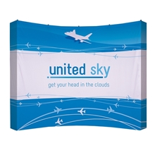 10 Curved Splash Floor Display Wrap Kit (Recycled Polyester Knit)