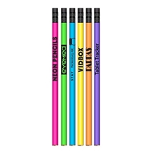 2 HB Lead Pencils - Neon Barrel Colors