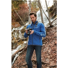 Mens TREMBLANT Sweater Knit Full Zip Jacket with Thumb Holes