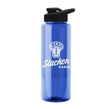 The Guzzler - 32 oz Transparent Bottle with Drink thru lid