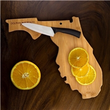 Florida State Shaped Bamboo Serving and Cutting Board