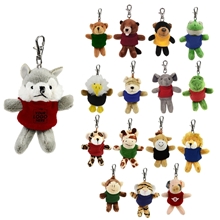 Chelsea Teddy Bear(TM) Wild Bunch Key Tags - 4 Plush