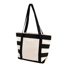 Striped Accent Boat Bag