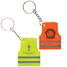 Reflective Safety Vest Keytag