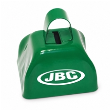 3 Green Metal Cowbells