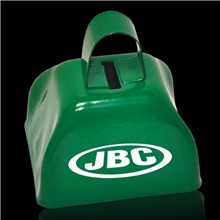 3 Green Metal Cowbells