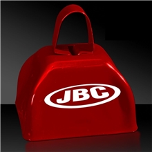 3 Red Metal Cowbells