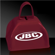 3 Maroon Metal Cowbells