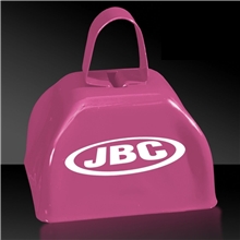 3 Pink Metal Cowbells