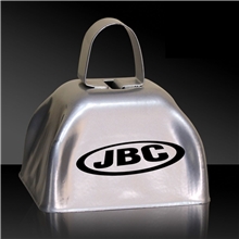 3 Silver Metal Cowbells