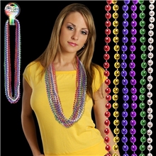 Assorted Color Metallic Mardi Gras Beads Necklaces