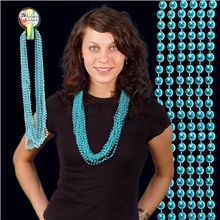 Metallic Teal Mardi Gras Beads