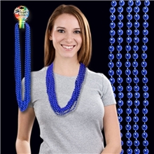 Metallic Blue Mardi Gras Beads