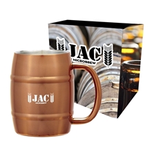 14 oz Moscow Mule Barrel Mug with Custom Box