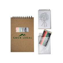 Notebook With Colored Pencils