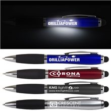 THE CARDIFF Laser Logo Light Up Stylus Pen