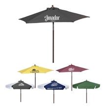 7 Wood Look Market Umbrella with Tilt