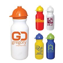 20 oz Value Cycle Bottle w / Safety Helmet Push n Pull Cap