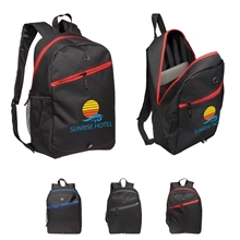 Front Zipper Color Laptop Backpack
