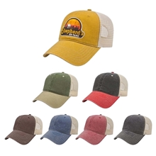 Washed Pigment Dyed with Washed Trucker Mesh Cap